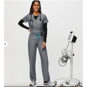 NWT FIGS Livingston Scrub Pants Technical Coll Graphite Grey Women XL T21003 New